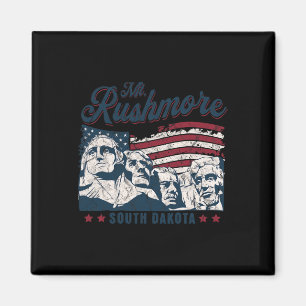 Aimant Mont Rushmore 4 juillet célébrant le drapeau des É