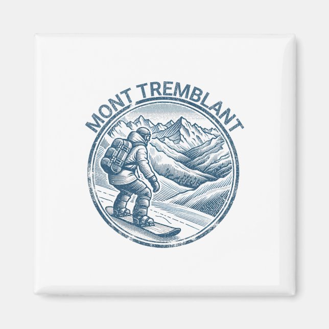 Aimant Mont Tremblant Canada Snowboard Snowboard (Devant)