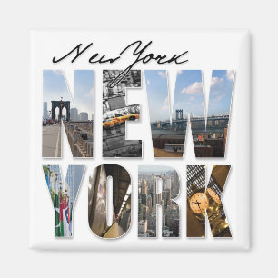 Aimant Montage graphique de tourisme de New York City