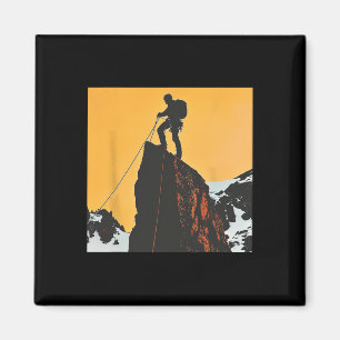 Aimant Montagnard sur une silhouette de sommet