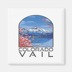 Aimant Montagne enneigée Vail Colorado Vacances d'hiver S