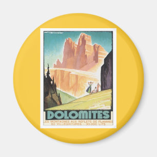 Aimant Montagne vintage de dolomites