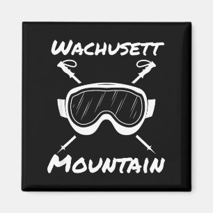 Aimant montagne wachusett massachusetts skieur ski skis