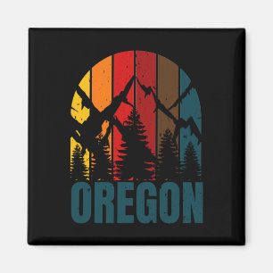 Aimant Montagnes de l'Oregon Rétro Vintage
