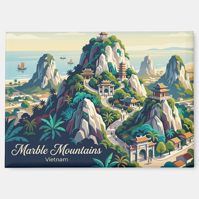 Aimant Montagnes de marbre Vietnam (Recto)