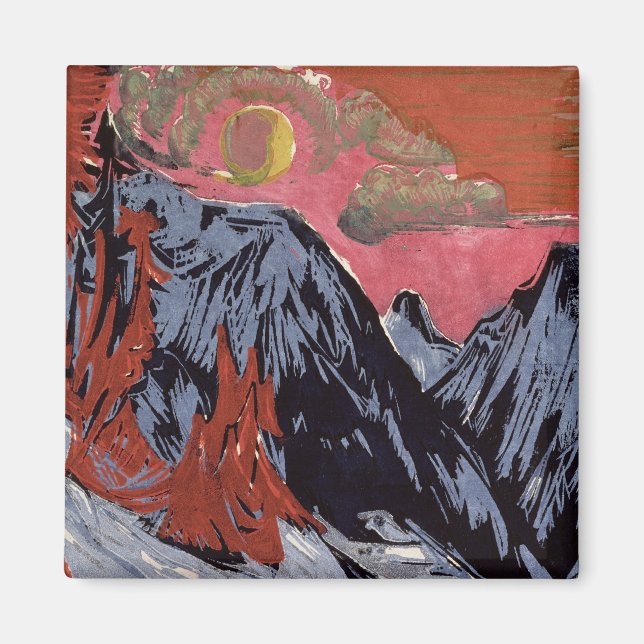 Aimant Montagnes en hiver, 1919 (Devant)