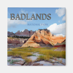 Aimant Montagnes et ciel en parc national de bad-lands