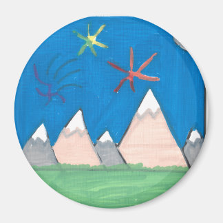 Aimant Montagnes et Feux d'Artifice