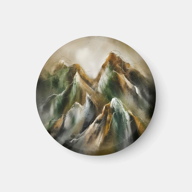 Aimant Montagnes peintes  (Devant)