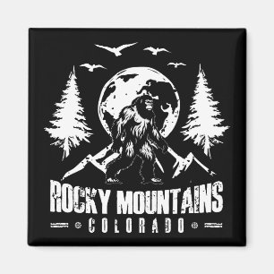Aimant Montagnes Rocheuses Colorado Bigfoot Randonnée Vin