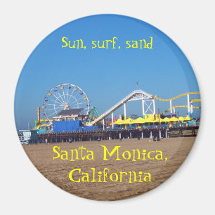 Aimant Montagnes russes de plage de Santa Monica, tarte