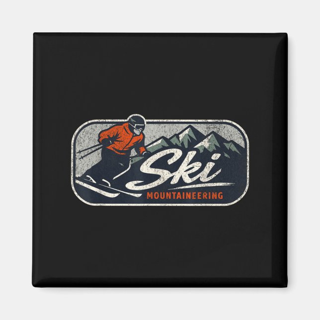 Aimant Montagnisme skiable  (Devant)