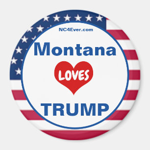 Aimant Montana ADORE TRUMP Réfrigérateur Patriotique