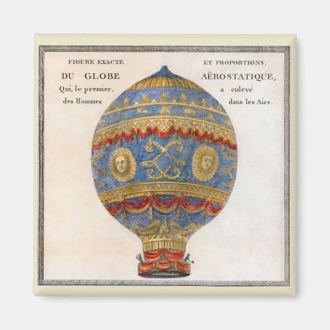 Aimant Montgolfier Brothers Hot Air Balloon (Devant)