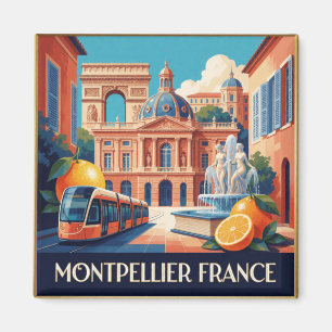Aimant Montpellier France Collage de Ville Touristique