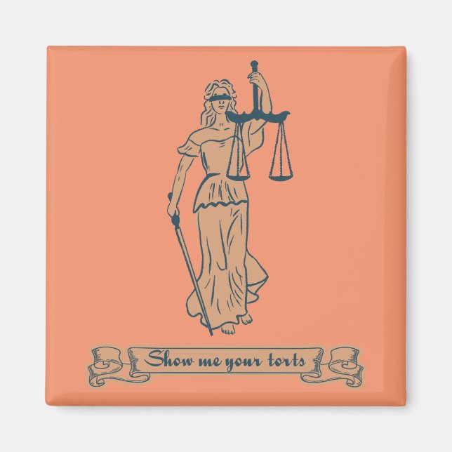 Aimant Montrez-moi Vos Délits - Dame Justice (Devant)