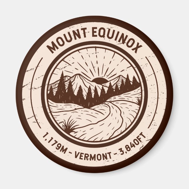 Aimant Monts Equinox Vermont Randonnée Ski Travel (Devant)