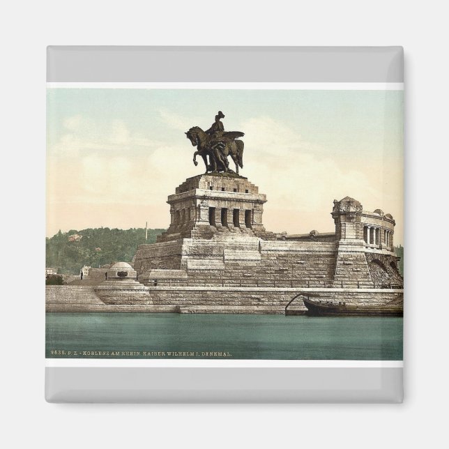 Aimant Monument de l'empereur William, Coblenz, le Rhin,  (Devant)