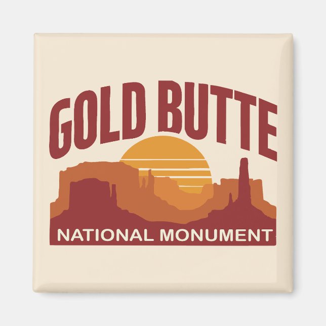 Aimant Monument national de Gold Butte désert du Nevada (Devant)