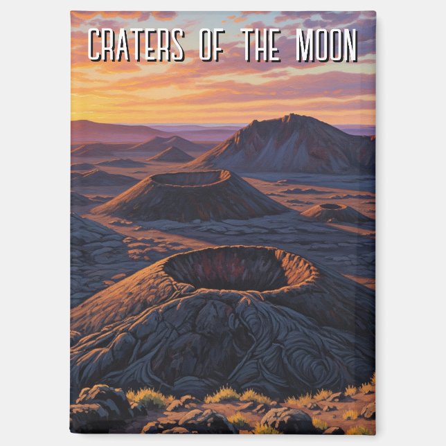 Aimant Monument national des cratères de la lune de l'Ida (Recto)