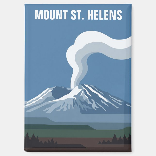 Aimant Monument national volcanique du mont St Helens (Recto)
