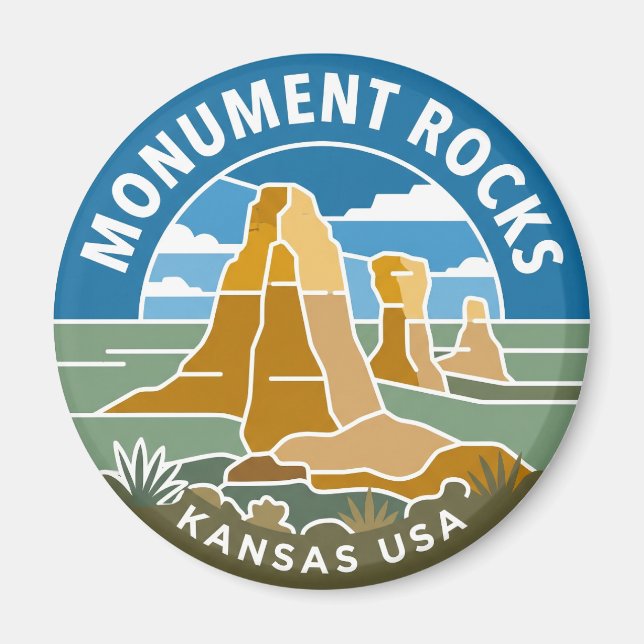 Aimant Monument Rocks États-Unis (Devant)