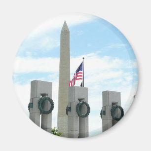 Aimant Monument Washington et mémorial de la Seconde Guer