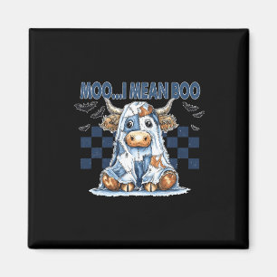 Aimant Moo Je Veux Dire Boo Vache Éffrayante Halloween Pa