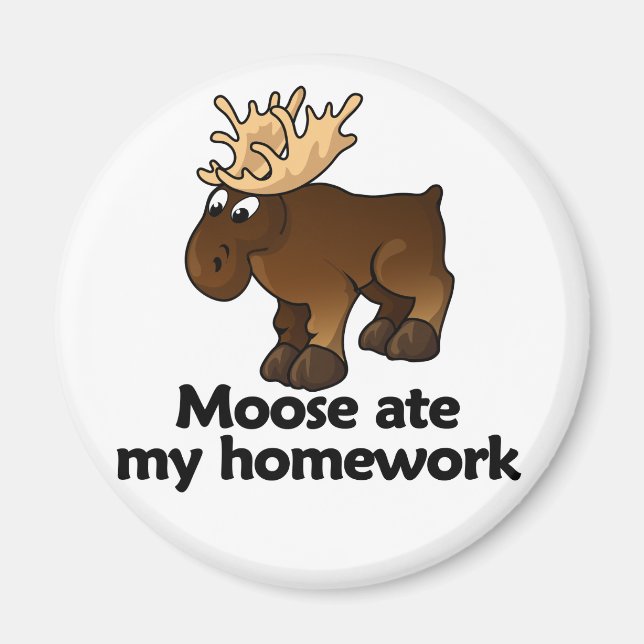 Aimant Moose a mangé mes devoirs (Devant)