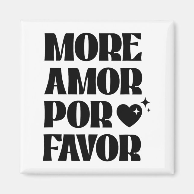Aimant More Amor R Favor Retro Love Valentine Aestheti  (Devant)