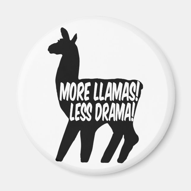 Aimant More Llamas Less Drama (Devant)