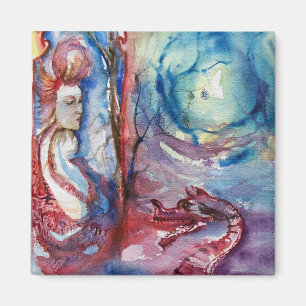 Aimant MORGANA / Magie et mystère, Imaginaire bleu rose