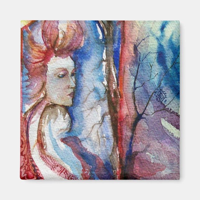 Aimant MORGANA / Magie et mystère, Imaginaire bleu rose (Devant)