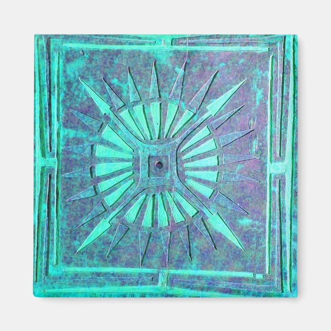Aimant MORNING STAR,Turquase Blue Green ,Teal (Devant)