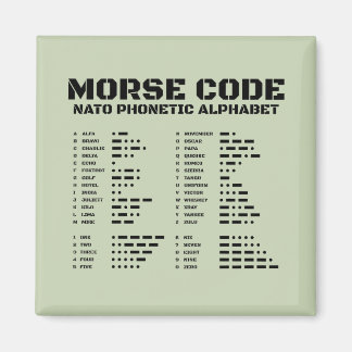 Aimant Morse Code NATO Phonetic Alphabet Tactical A Z