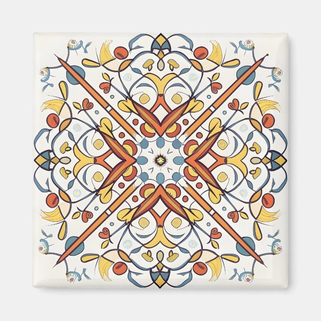 Aimant mosaïque andalouse (Devant)