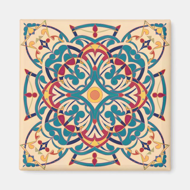 Aimant Mosaïque andalouse minimale (Devant)