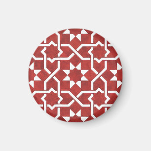 Aimant Mosaïque andalouse rouge SEVILLE