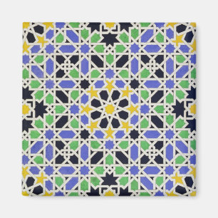 Aimant Mosaïque dans le lambris d'appui de la porte dans