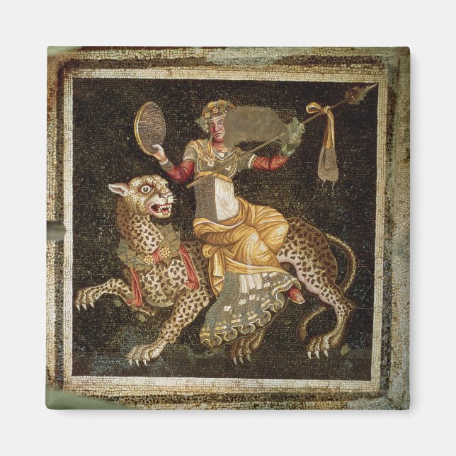 Aimant Mosaïque de Dionysus chevauchant un Leopard c.180  (Devant)