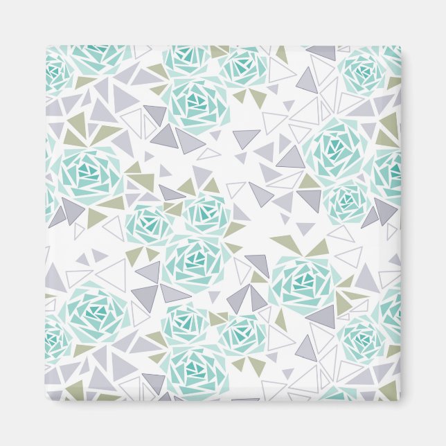 Aimant Mosaïque, fleurs (Devant)