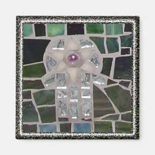 Aimant Mosaïque Hamsa Starof d'oeil mauvais de David sur
