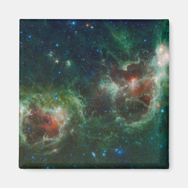 Aimant Mosaïque infrarouge du Coeur et de la Soul nebulae (Devant)