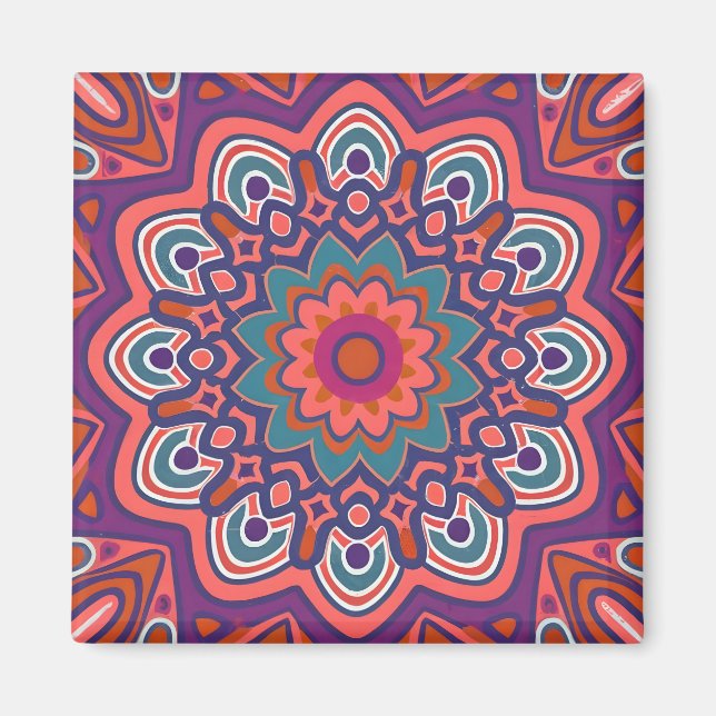 Aimant mosaïque marocaine andalouse (Devant)