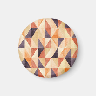 Aimant Mosaïque triangulaire Aquarelle Motif terrestre