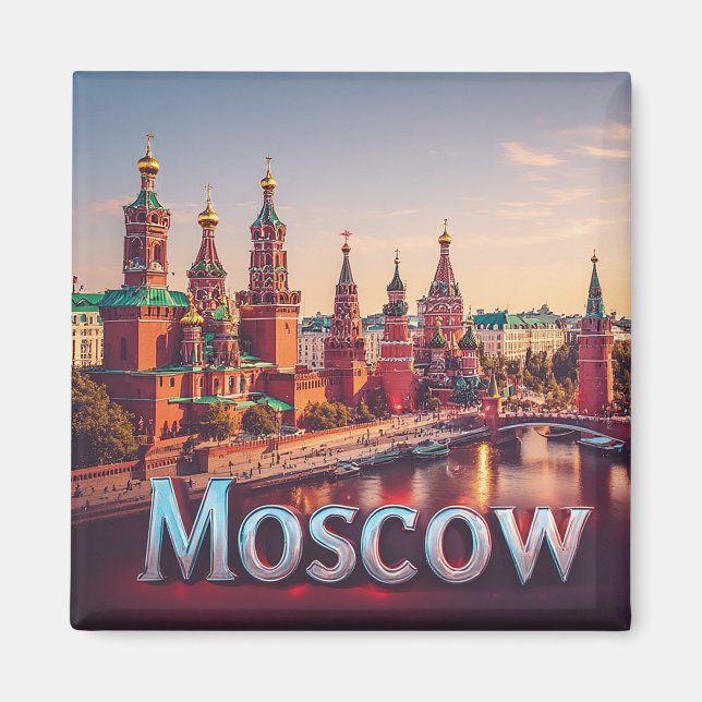 Aimant 🧲 Moscou Russie Destination Souvenir 🇷🇺 (Devant)