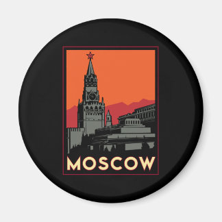 Aimant moscou russie kremlin art déco voyage rétro
