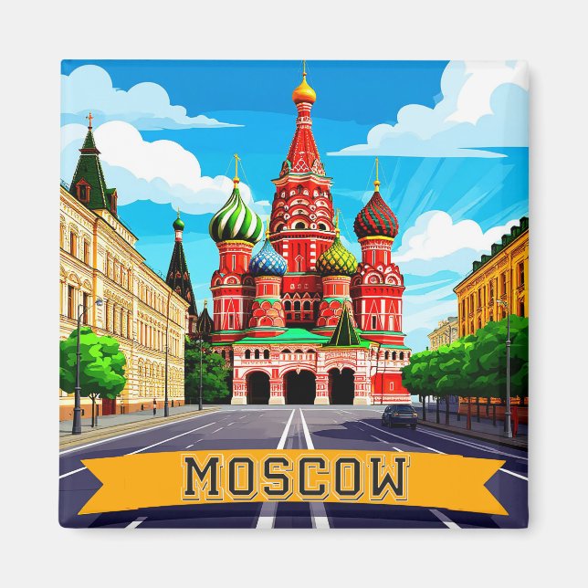 Aimant 🧲 Moscou Russie Mémoire de Ville (Devant)