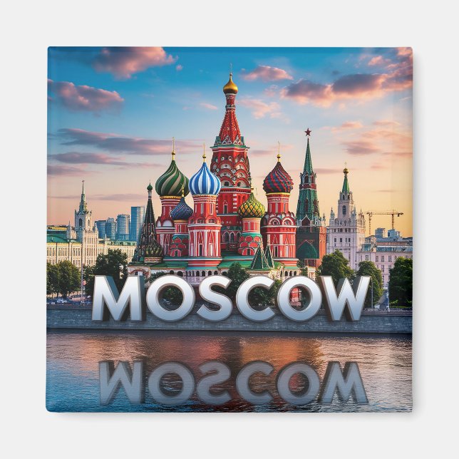 Aimant 🧲 Moscou Russie Souvenir Touristique 🇷🇺 (Devant)