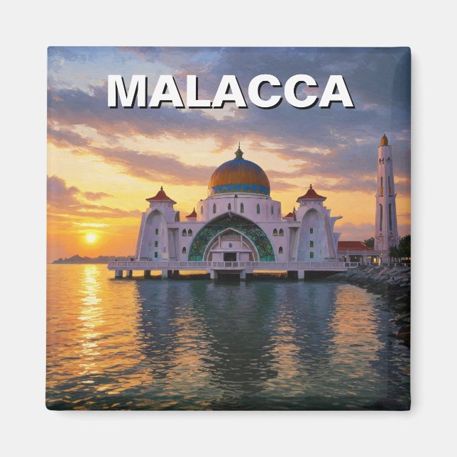 Aimant Mosquée du détroit de Malacca Malaisie (Devant)